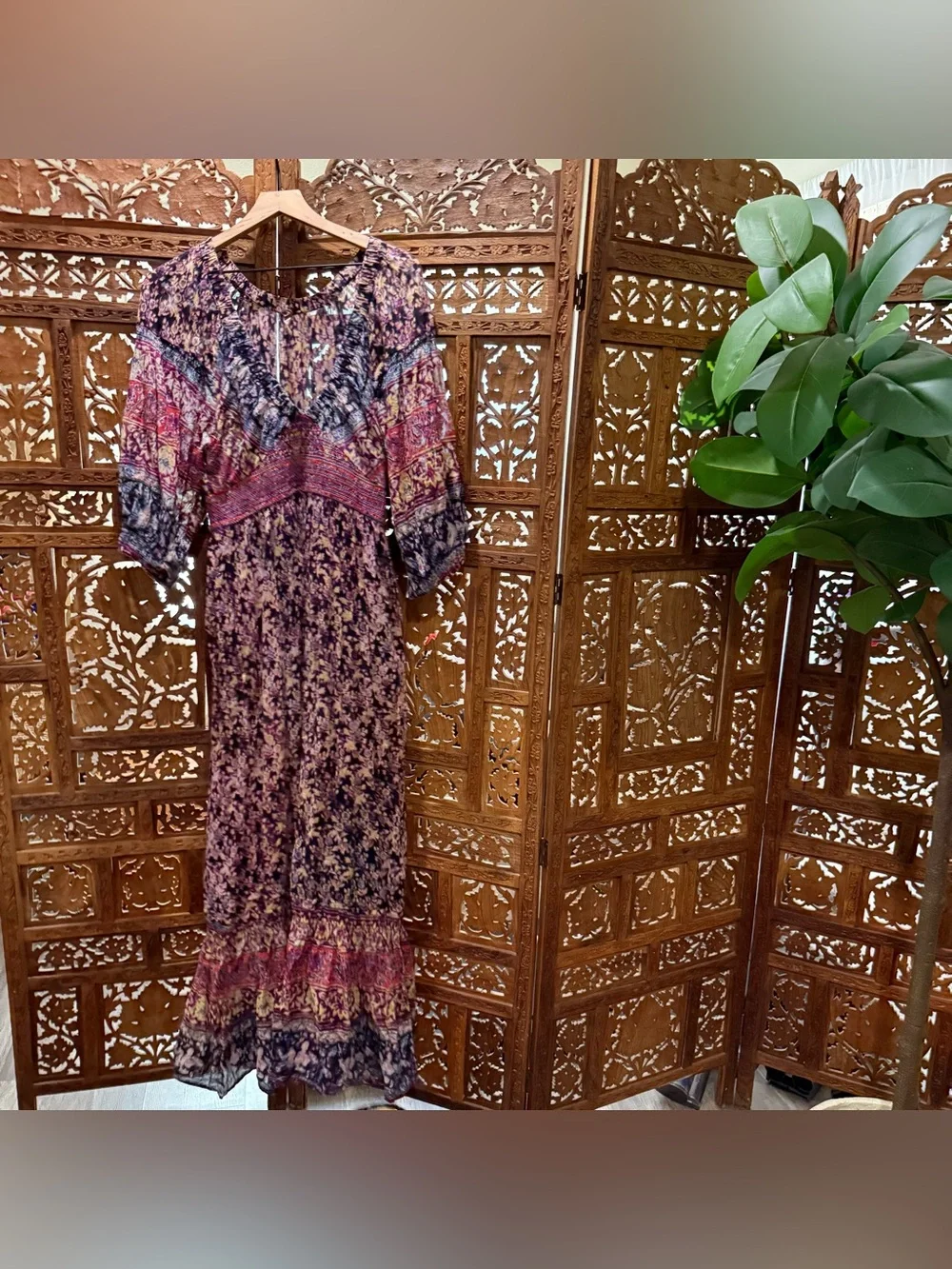Free People Golden Hour Border Maxi Dress